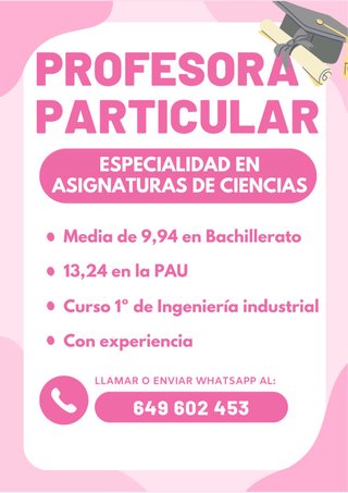 Clases particulares para ESO y Bachillerato