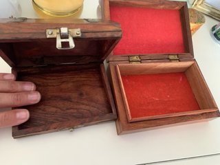 2 Cajas Madera Marroquinería