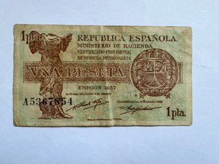 Billete 1 Peseta 1937 República Española