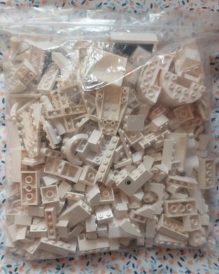 Lote Piezas LEGO Blancas 800gr