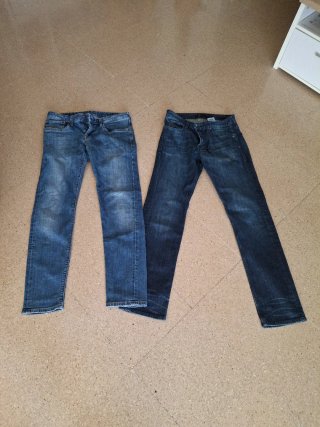 Tejanos Guess y Pepe Jeans Azules. Dos tejanos