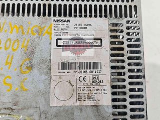 SISTEMA AUDIO / RADIO CD Nissan Micra (K12E)(11.2002->)