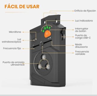 ‎Honey Paws Antiladridos para Perros Ultrasónico