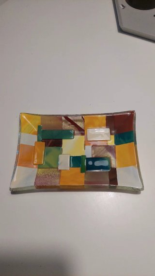 Bandeja Mosaico Cristal Multicolor