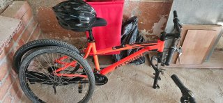 Bicicleta B'TWIN Naranja Montaña y bici rockrider