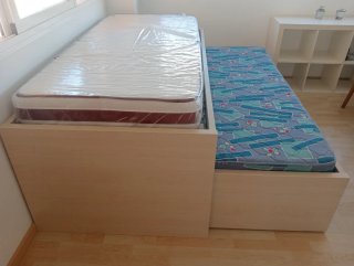 Cama nido doble con cajoneras