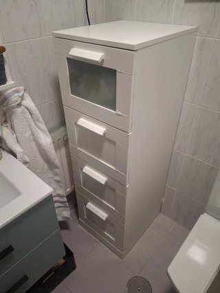 Cajonera Ikea Blanca con Cristal