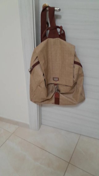 Zaino Nazareno Gabrielli Unisex Beige/Marrone