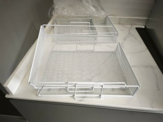 Organizador de escritorio metálico blanco