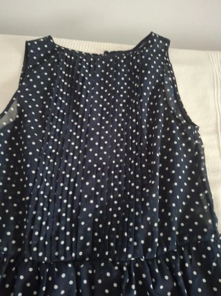 Vestido azul lunares Talla S Trafaluc