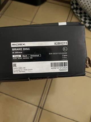 Discos de freno delanteros para grupo vag