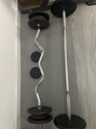 Conjunto de pesas y barras