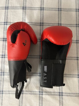 Guantes Boxeo Niño 4oz Rojo/Negro