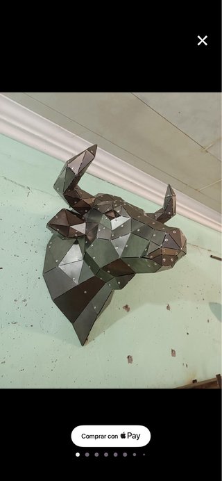 Cabeza de Toro Decorativa Metal