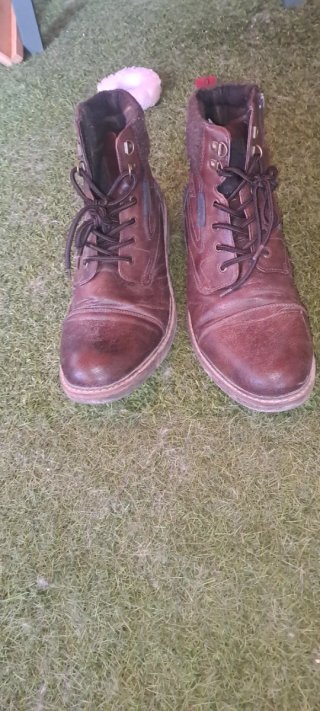 Botas de cuero marrones talla 46
