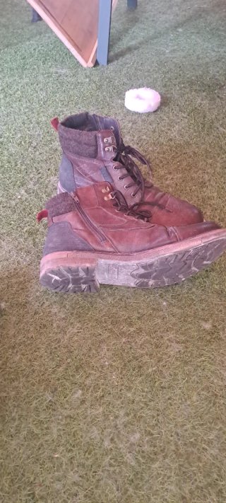 Botas de cuero marrones talla 46