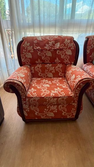 Sofá de 3 plazas y 2 sillones individuales tela