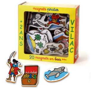 Juego Imanes Madera Pirata