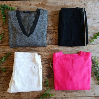 Lote 2 pantaloni e 2 maglioni Zara taglia XL