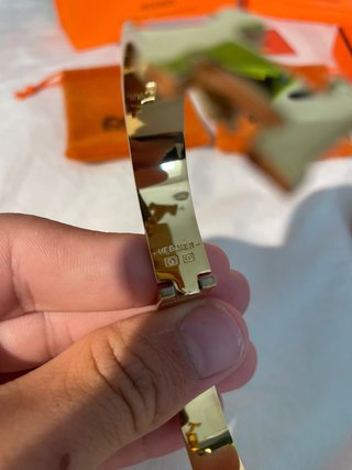 2 Bracciali Hermes Set Completo Oro Bianco