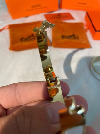 2 Bracciali Hermes Set Completo Oro Bianco
