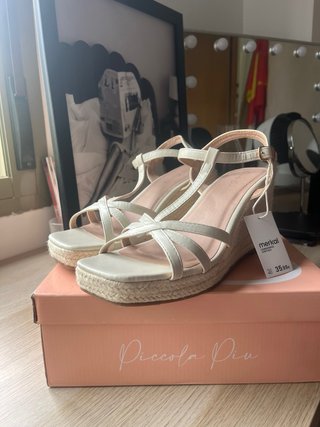 Cuñas Merkal Esparto Beige Talla 40