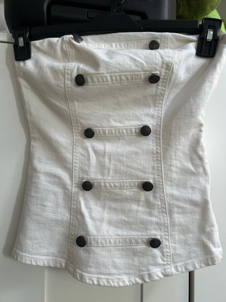 Corpiño Bershka blanco doble botonadura