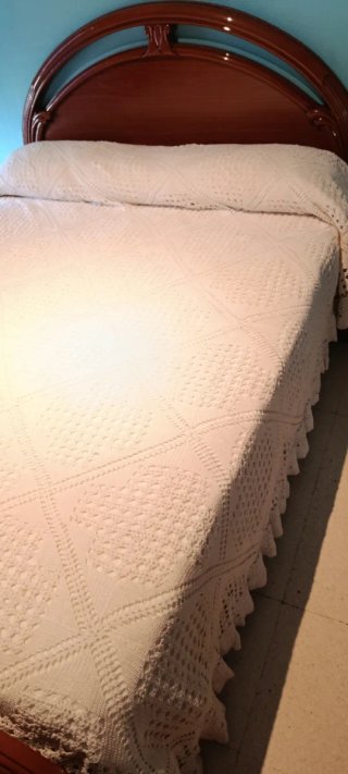 Colcha ganchillo cama 1.35