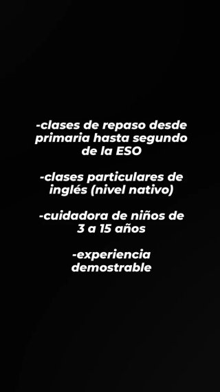 Clases de repaso y cuidado de niños