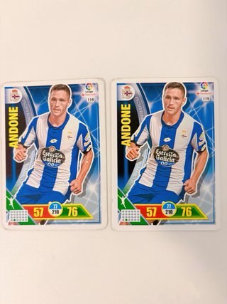 Lote cartas fútbol Depor Adrenalyn XL 2016/17