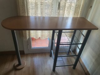 Mesa de cocina madera y metal