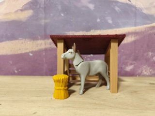 Playmobil establo con burro y paja