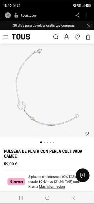 Anillo Tous Plata Silueta Oso Carrusel y pulsera