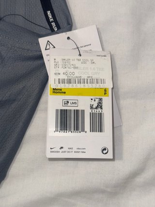 Camiseta Nike Miler Running Gris Talla S