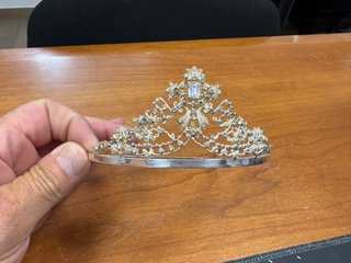 Diadema de Plata  925 ml con Adornos Piedra