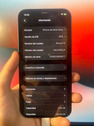 iPhone 12 Azul 256 GB Batería 100%