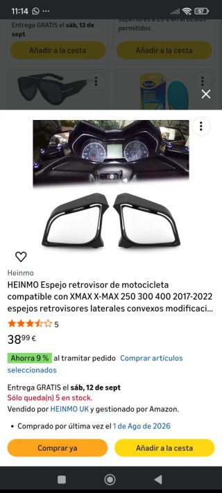 Retrovisores Heinmo XMAX 250 300 400 2017-2022