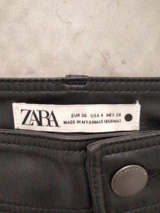 Pantalón Polipiel Zara Talla 36