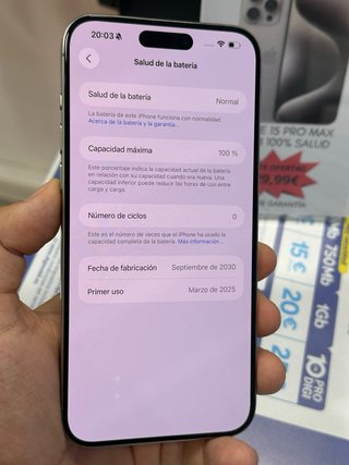 IPHONE 15 PRO MAX 256GB 100% SALUD