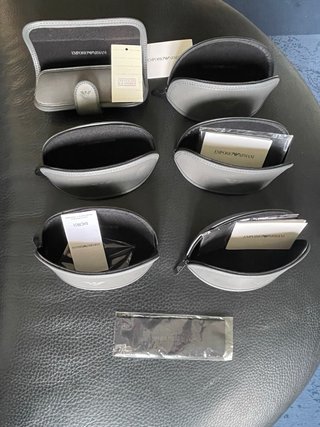 6 Custodie Occhiali Emporio Armani Grigie