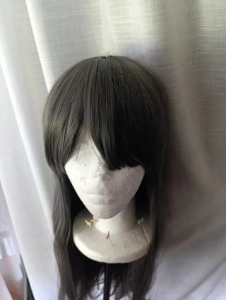 Peluca Cosplay Gris Larga