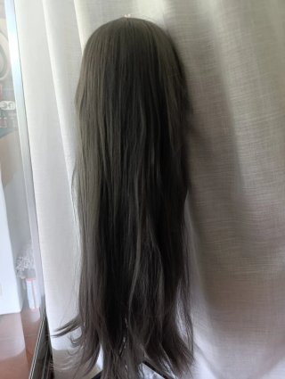 Peluca Cosplay Gris Larga