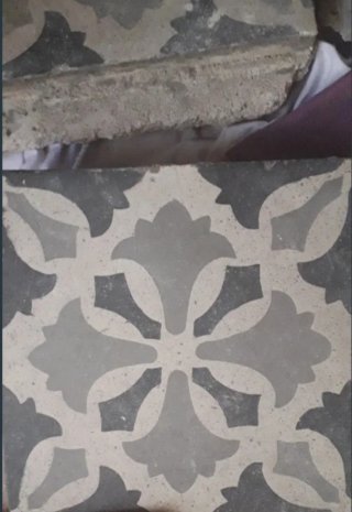 Azulejo Hidráulico Antiguo Decorado