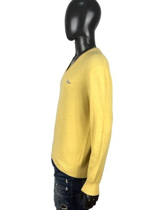 Maglione Lacoste V-Neck Giallo Uomo Taglia 4