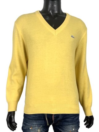 Maglione Lacoste V-Neck Giallo Uomo Taglia 4