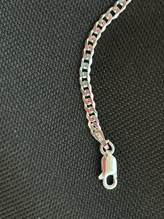 Cadena Plata de ley 925 Bardada Diamantada 3mm