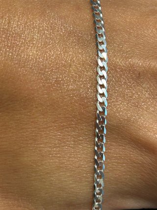 Cadena Plata de ley 925 Bardada Diamantada 3mm