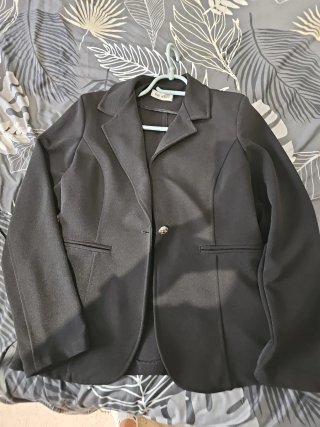 Chaqueta de vestir negra mujer