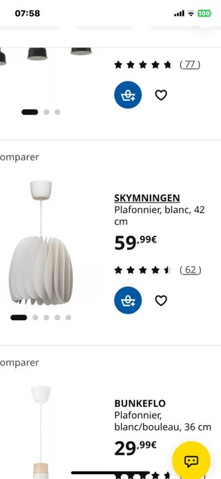 Lámpara colgante IKEA SKYMNIGEN