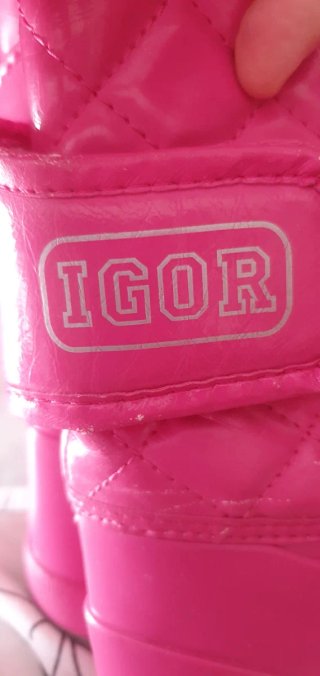 Botas de agua niña rosa y gris